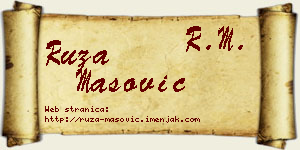 Ruža Mašović vizit kartica